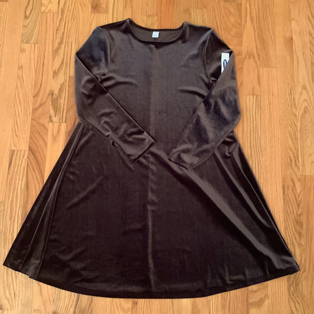 Old Navy Velvet Dress - Gunmetal - S - NWT